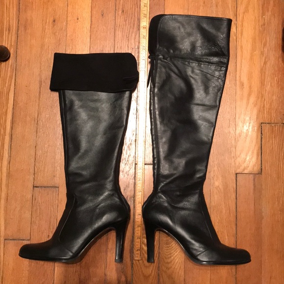 Ralph Lauren Beatrice Over the Knee Leather Boots - Picture 2 of 8
